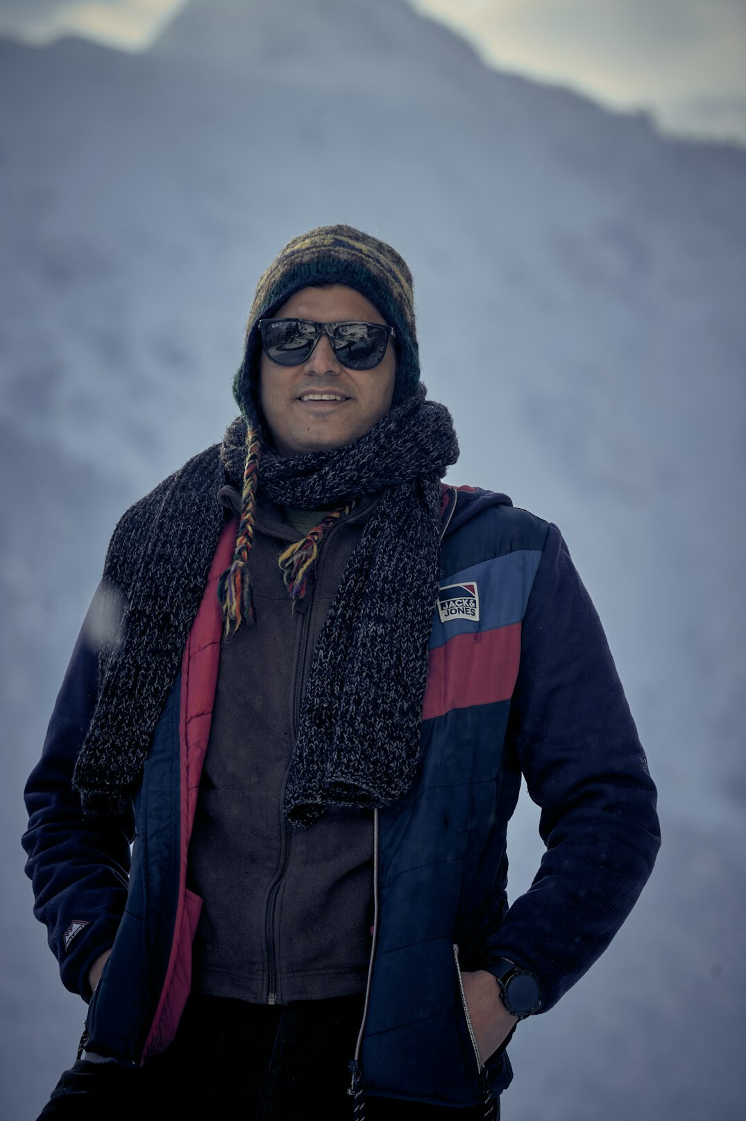 Portrait of a Swiss television journalist and reporter