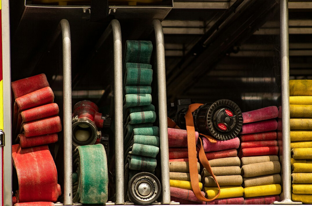 Shelves of archived film reels and video tapes in a television archive